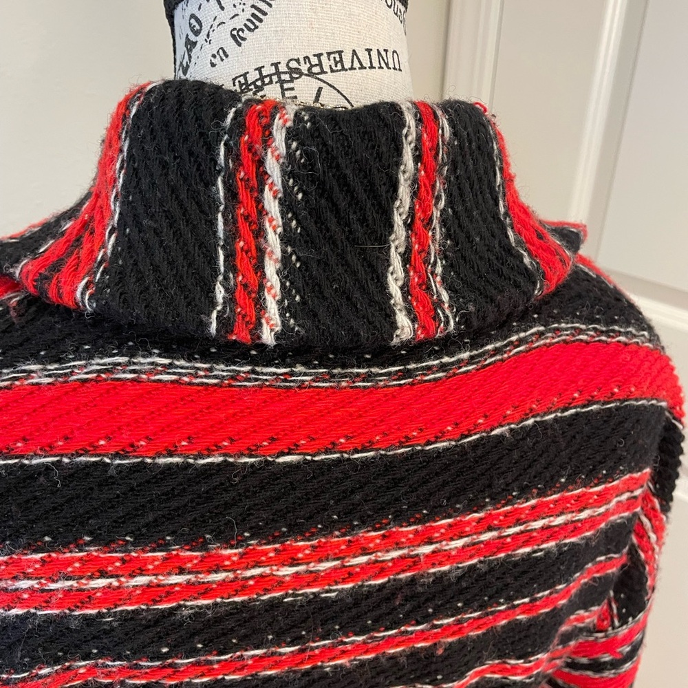 Lauren Ralph Lauren Red and Black Knit Cardigan Southwest - Picture 9 of 13